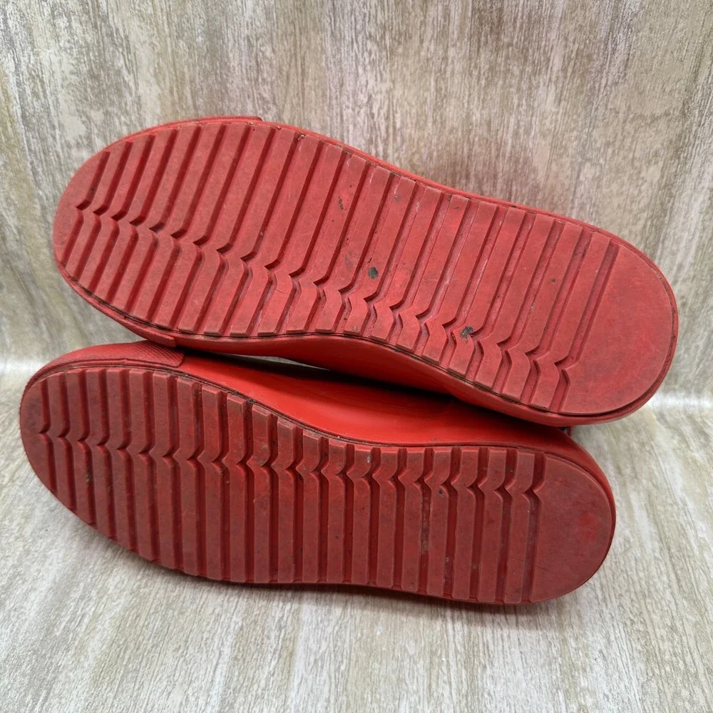 Hunter for Target Canvas Dipped RED Ankle Rain Boots Men‎ 7.5 Women 9.5 NICE